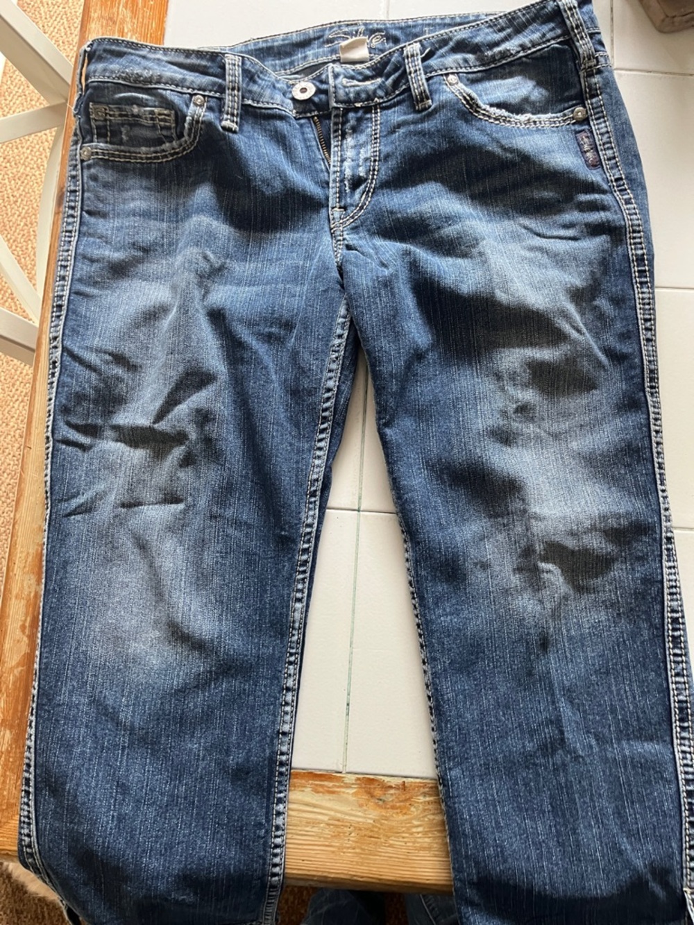 Silver Jeans Men's Medium Blue Straight-Leg Denim